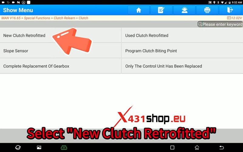 LAUNCH-X431 PAD5 HD3 MAN Clutch Relearn Gearbox Match