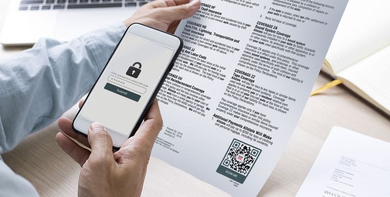 Dynamic QR codes can be protected with a password.