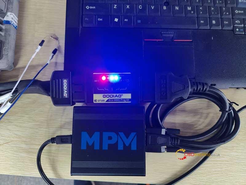GODIAG OBD2 Jumper cooperates with PCMtuner MPM Tool to read ECU