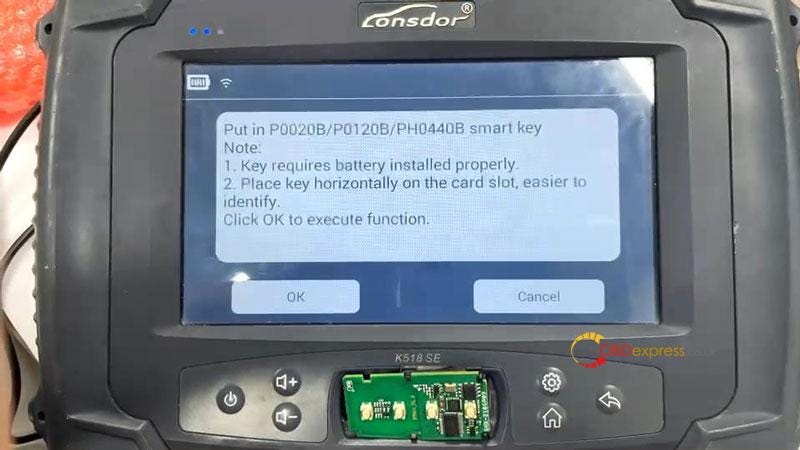 Lonsdor K518ISE change Toyota 8A key(PH0440B) frequency