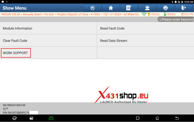 LAUNCH X431 PAD V      Nissan P181F-01