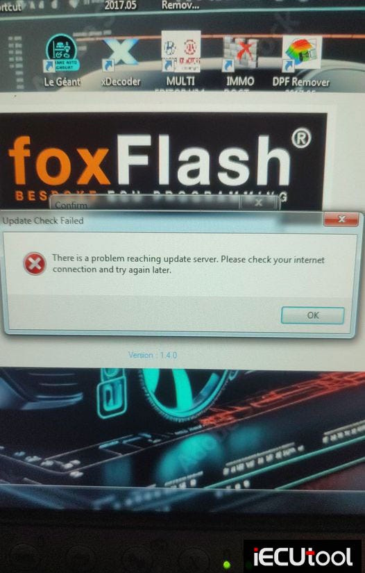 Foxflash Problem Reaching Update Server Solution