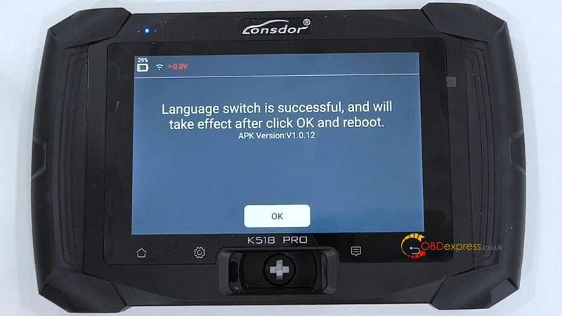 Lonsdor K518 Pro Appearance, Highlights, Language Switch Instruction
