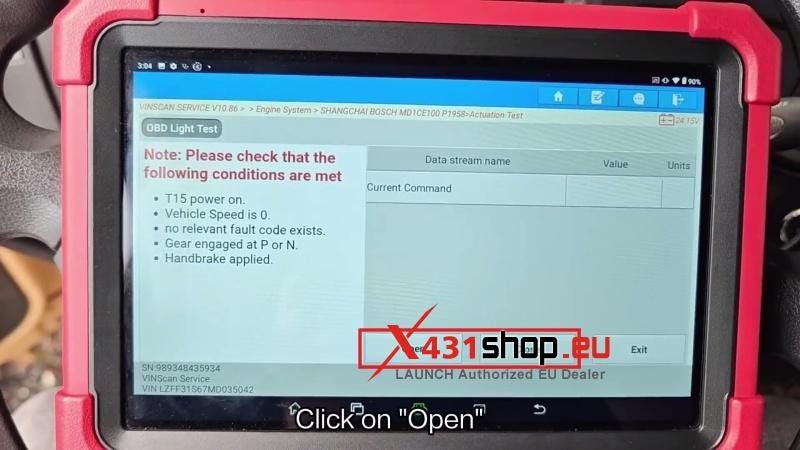 Genlyon C6 Truck OBD Light Test with Launch X431 PAD V HD