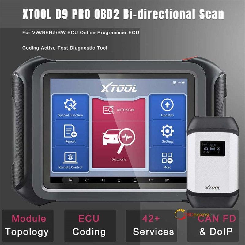 XTOOL D9 Pro User Registration upgrade and menu function introduction