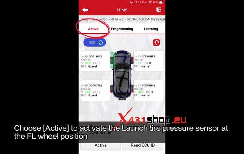 LAUNCH CRT5011 V2を使用してベンツAMG GTのTPMS故障を修理する方法