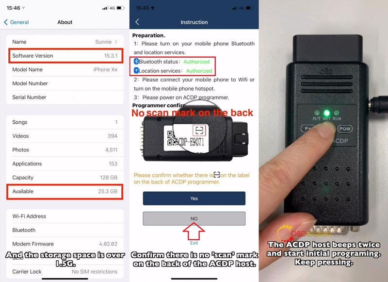 Yanhua Mini ACDP Connect to WIFI on IOS Android Phone