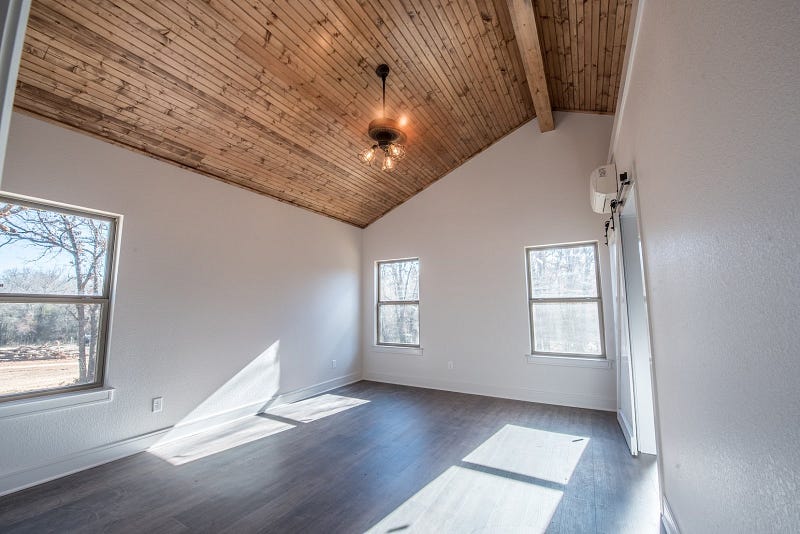 bedroom with windows