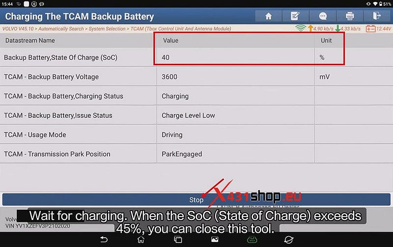 LAUNCH X431 PAD Reset VOLVO XC40 After TCAM Backup Battery Change