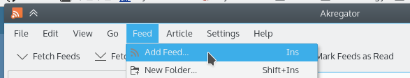 Akregator Add Feed