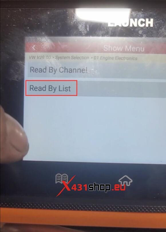 How to use LAUNCH X431 Creader Elite 2.0 BBA Activate VW Fuel Pump