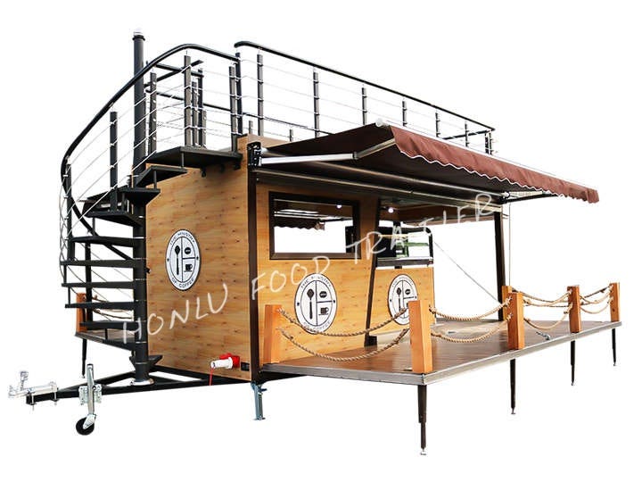 double decker coffee trailer
