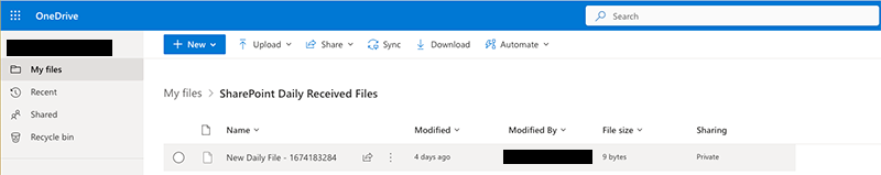 The same file in Couchdrop is also in SharePoint and can be accessed through SFTP, FTP, and other storage integrations in Couchdrop