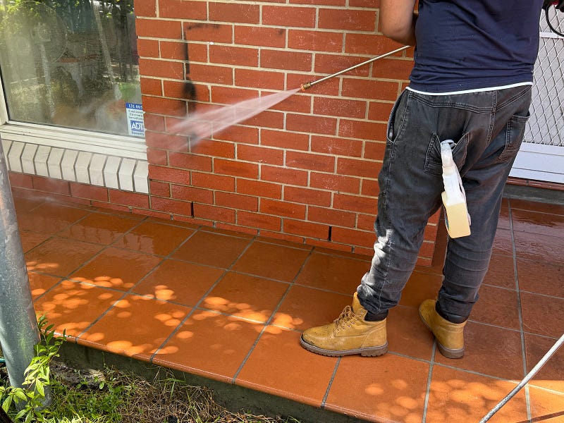 Eco-friendly pressure washing service for corporate offices 