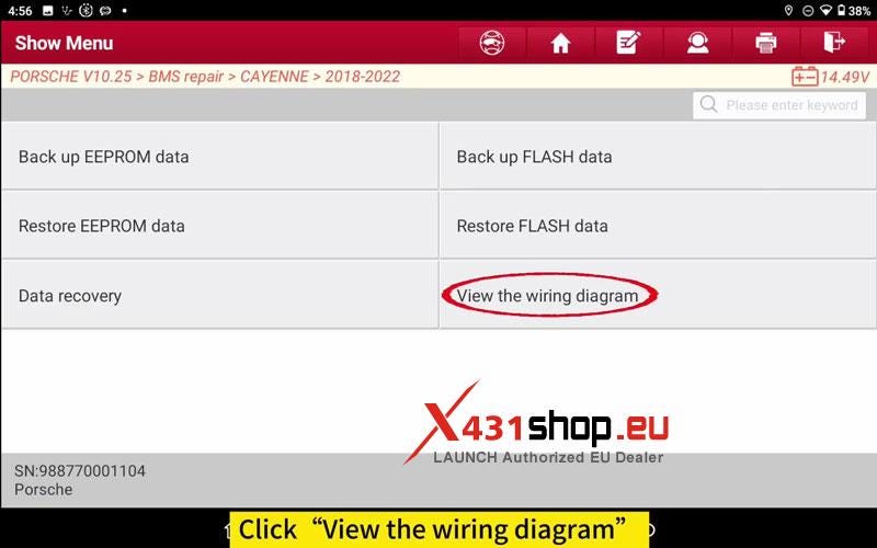 Launch X431 IMMO Plusを使用してポルシェ カイエンのBMS故障を修復する