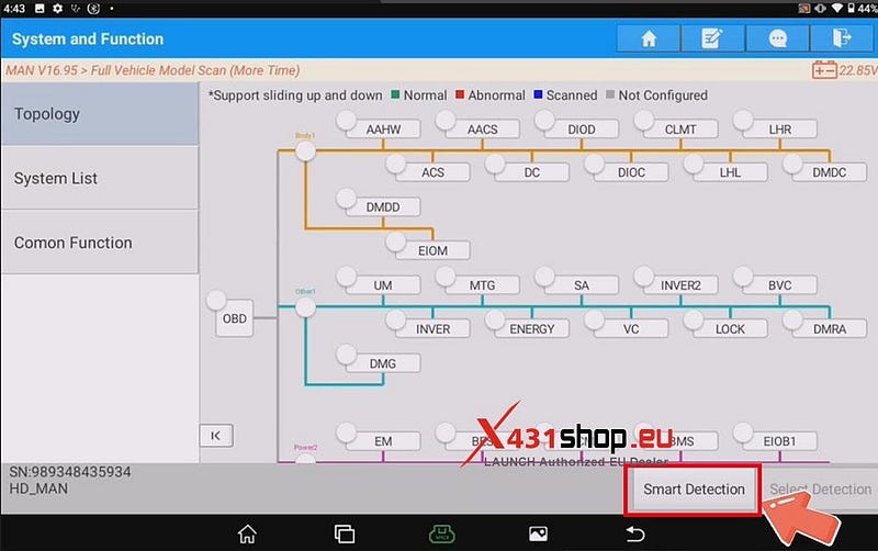 LAUNCH X431 PAD V ELITE_MAN TGMトラック PDF 値のリセット