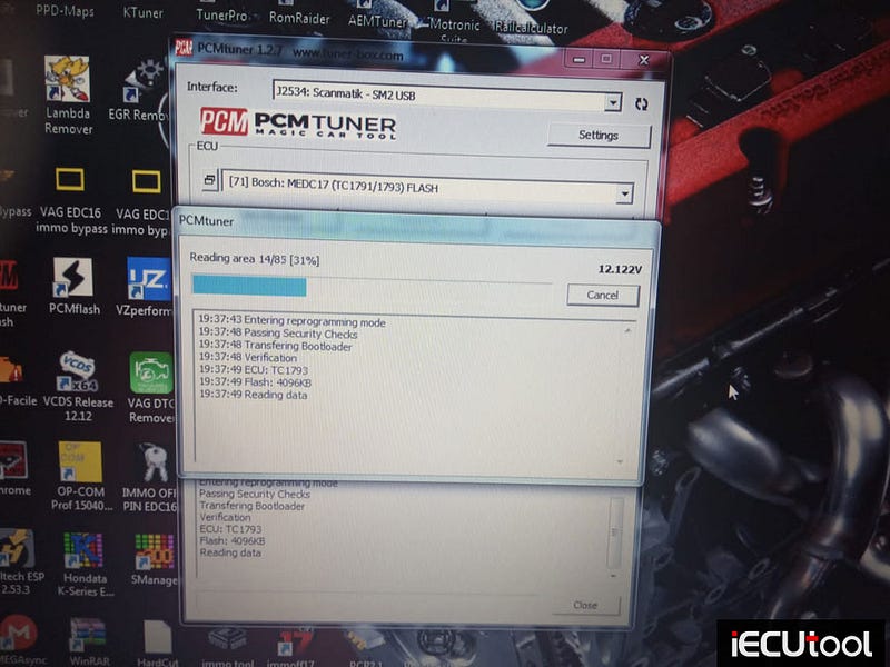 PCMTuner Read and Write Honda EDC17C58 on Bench