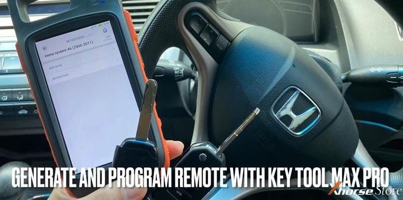 Xhorse VVDI Key Tool Max PRO Adds 2011 Honda Civic FD Key