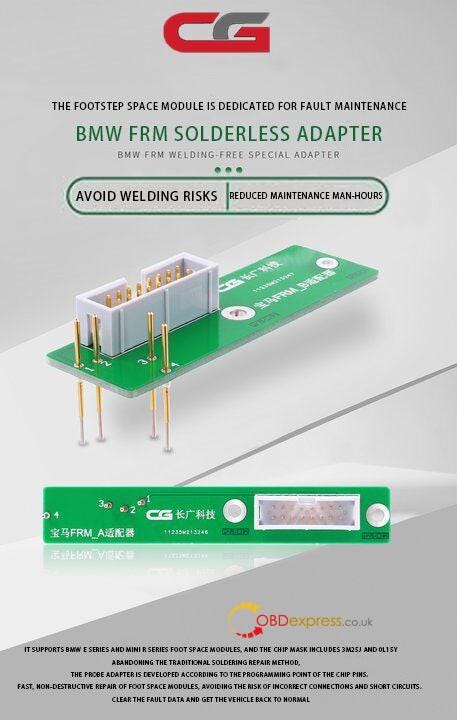 CGDI BMW FRM, Porsche Battery BMS Solder-Free Adapter