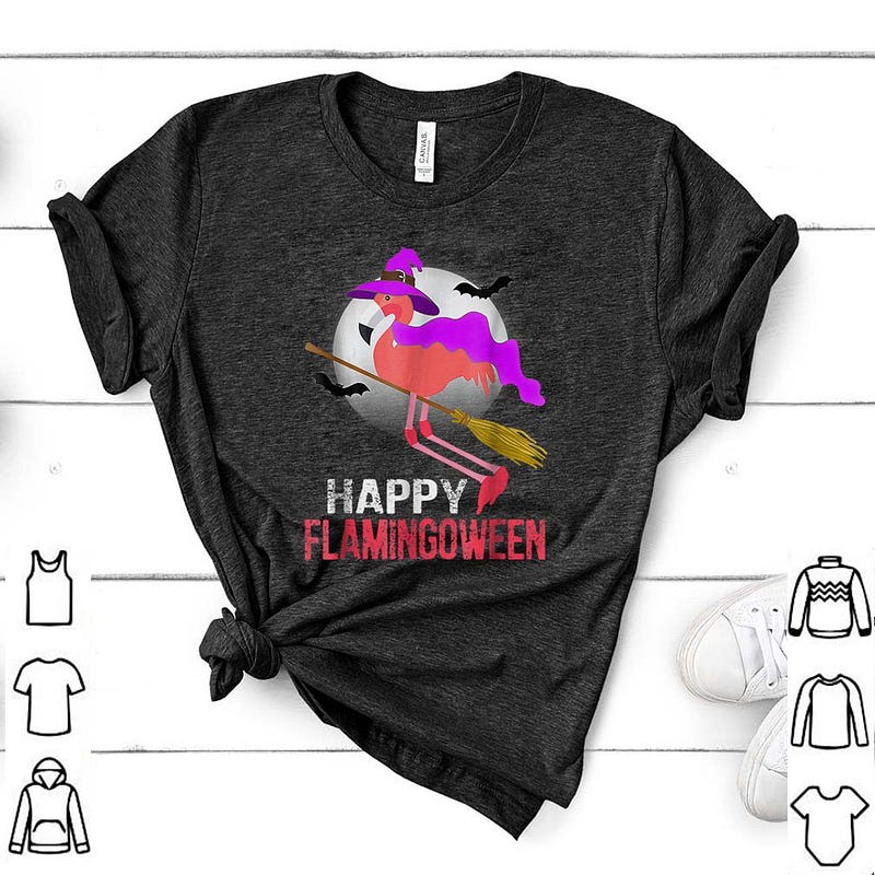 flamingo halloween shirt