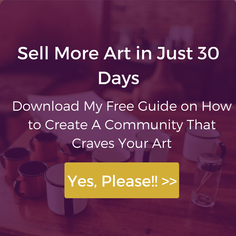 Sell More Art in Just 30 Days image with the link to the workbook mentioned in the previous paragraph. 