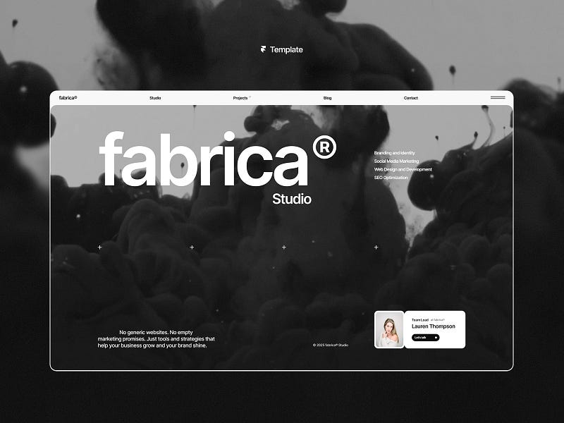 Fabrica — A refined studio website template