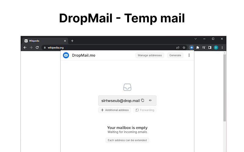 DropMail extension