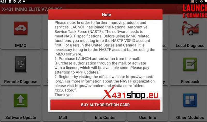 How to Use NASTF VSP account on LAUNCH-X431 tool