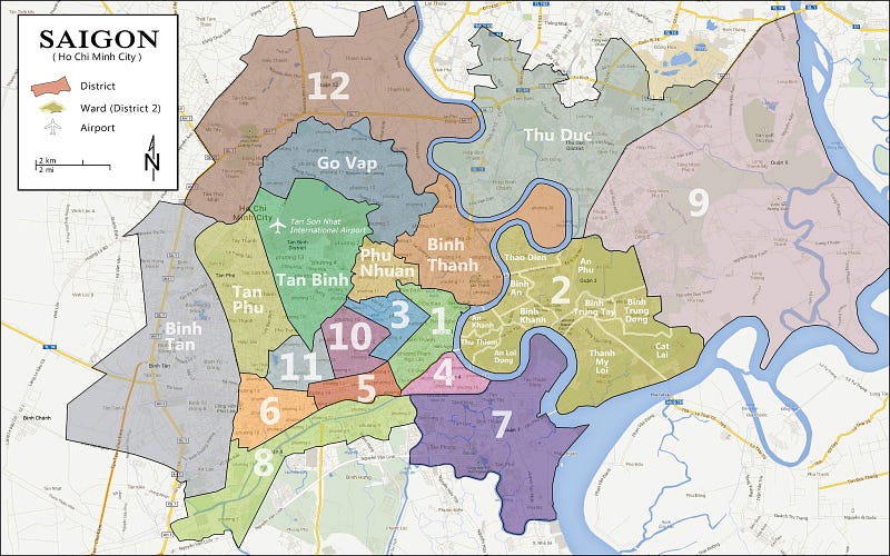 Difference Among Districts In Ho Chi Minh City