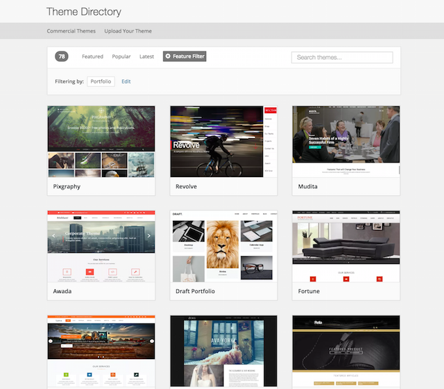 wordpress portfolio themes