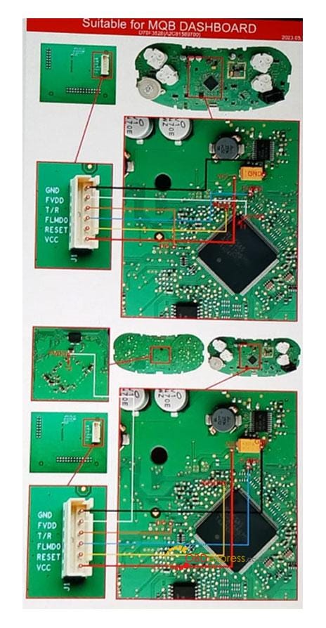 Autel APB130 Adapter and XP400 Pro Read Chip D7035XX Data Connection Method