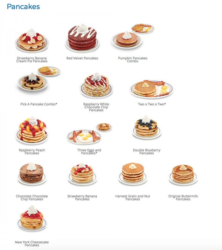 14 tipos de panquecas!
