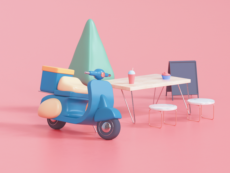 Scooter in the motel by Udhaya Chandran in Design Inspiration by Iconscout