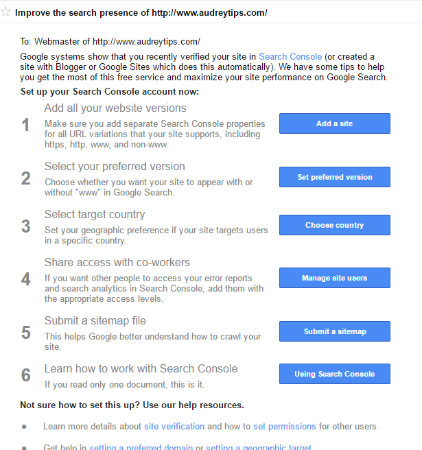 Outils Webmaster Google