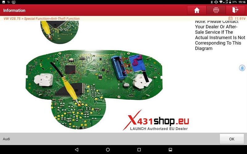 LAUNCH X431_Replacement of VW Audi 4th Generation instrument