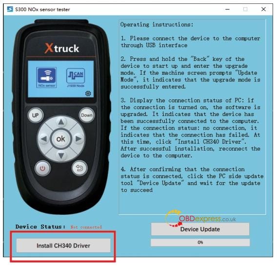 Xtruck Y006 Nitrogen Oxygen Detector Software Upgrade Guide