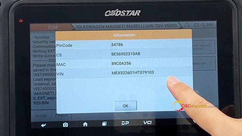 OBDSTAR DC706 ECM IMMO Off VW 7GV by Bench