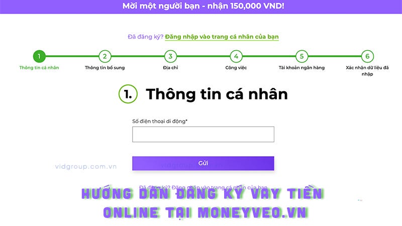 Hướng dẫn vay tiền MoneyVeo Online, giải ngân ngay trong ngày