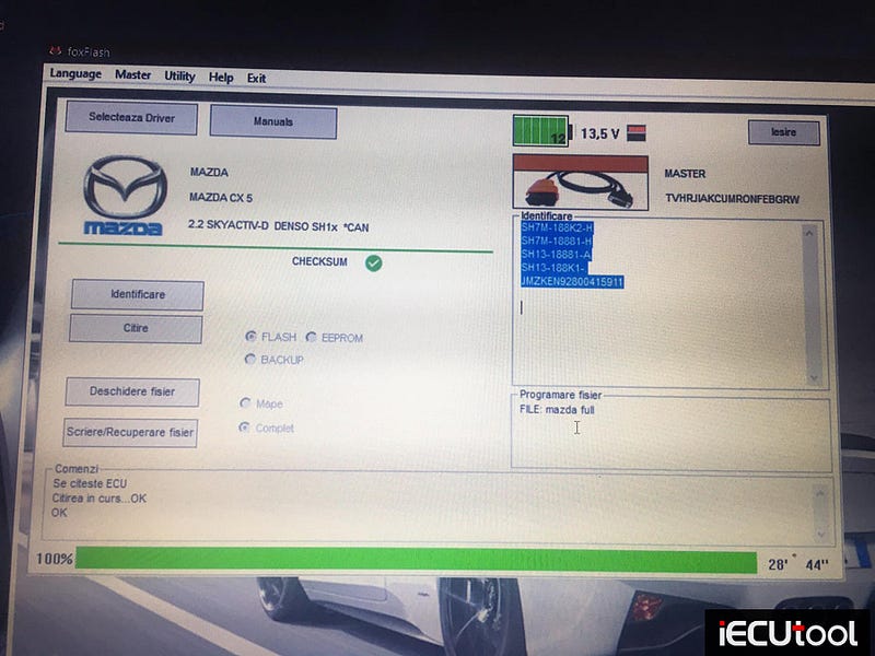 Foxflash read and write Mazda CX-5 Denso successfully