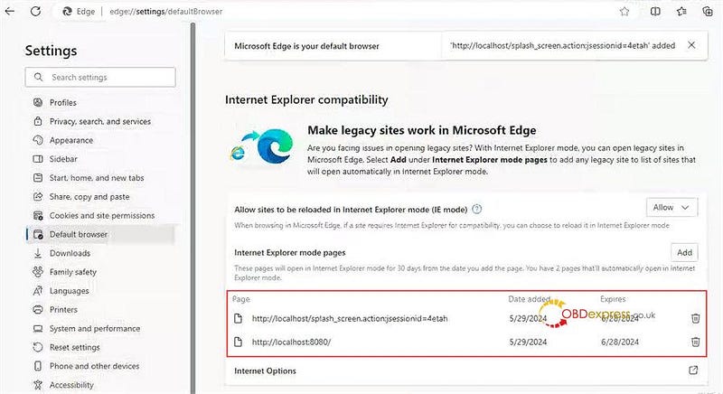 VNCI MF J2534 JLR SDD2 Software and Edge Browser Compatibility Problem