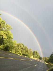 Image of a double rainbow
