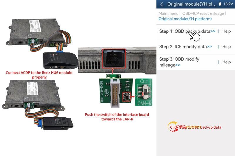 Yanhua ACDP MB HU6 ODO IC177 Mileage Correction Tutorial