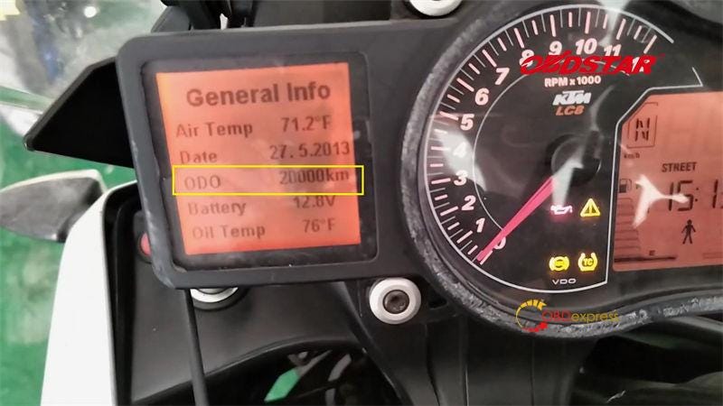 OBDSTAR MS80 2014 KTM 1190 Odometer Recalibration