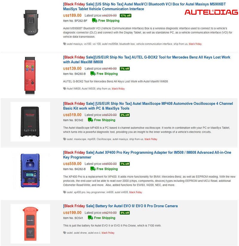 Auteldiag.com فروش جمعه سیاه در راه است!