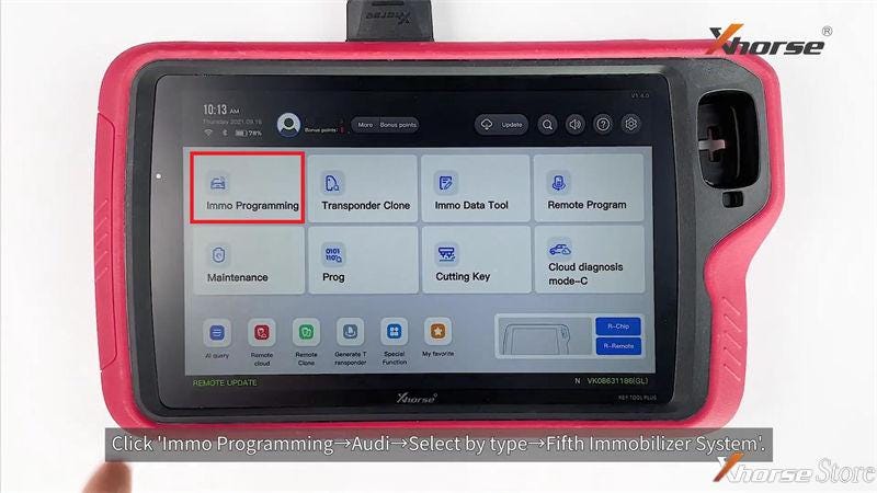 Xhorse Audi BCM2 adapter example use with VVDI Key Tool Plus