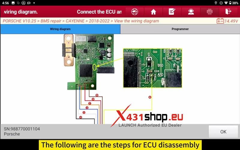 Launch X431 IMMO Plusを使用してポルシェ カイエンのBMS故障を修復する