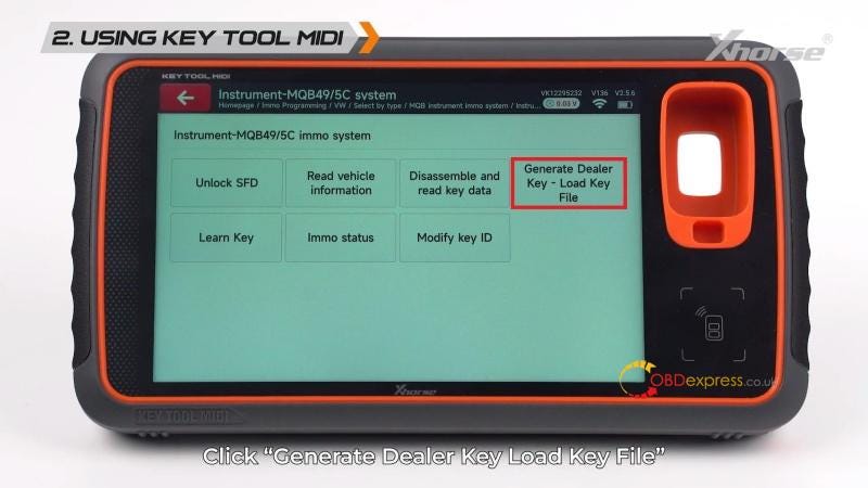 How to Generate VW MQB49 5C 5D Dealer Key with VVDI2 or Key Tool MIDI