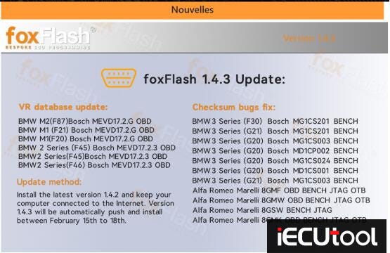 How to Update Foxflash Software to V1.4.3