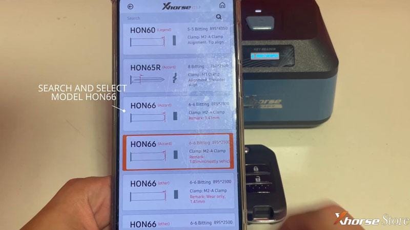 XhorseKeyReaderはHON66キーをすばやく読み取ります