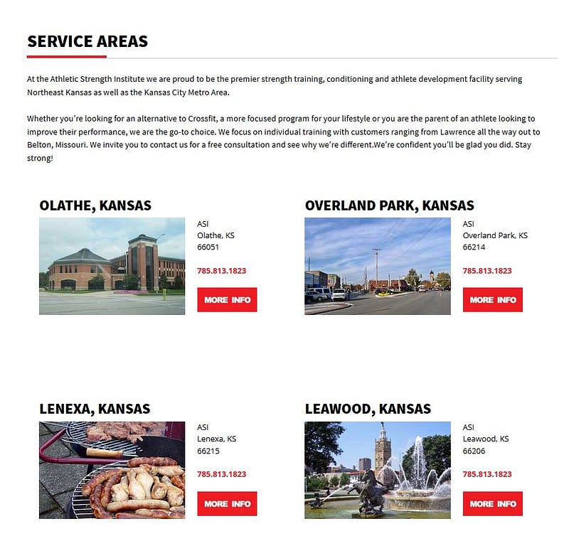 sports performance service areas kansas city
